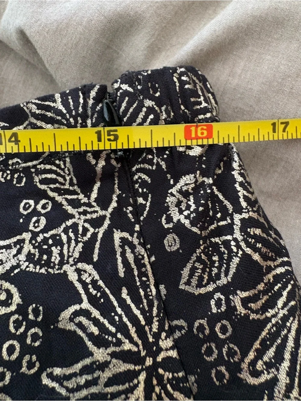 Soft Surroundings Petite Large Maxi Skirt Black Gold Velvet Sequin Boho Luxe - Picture 9 of 12